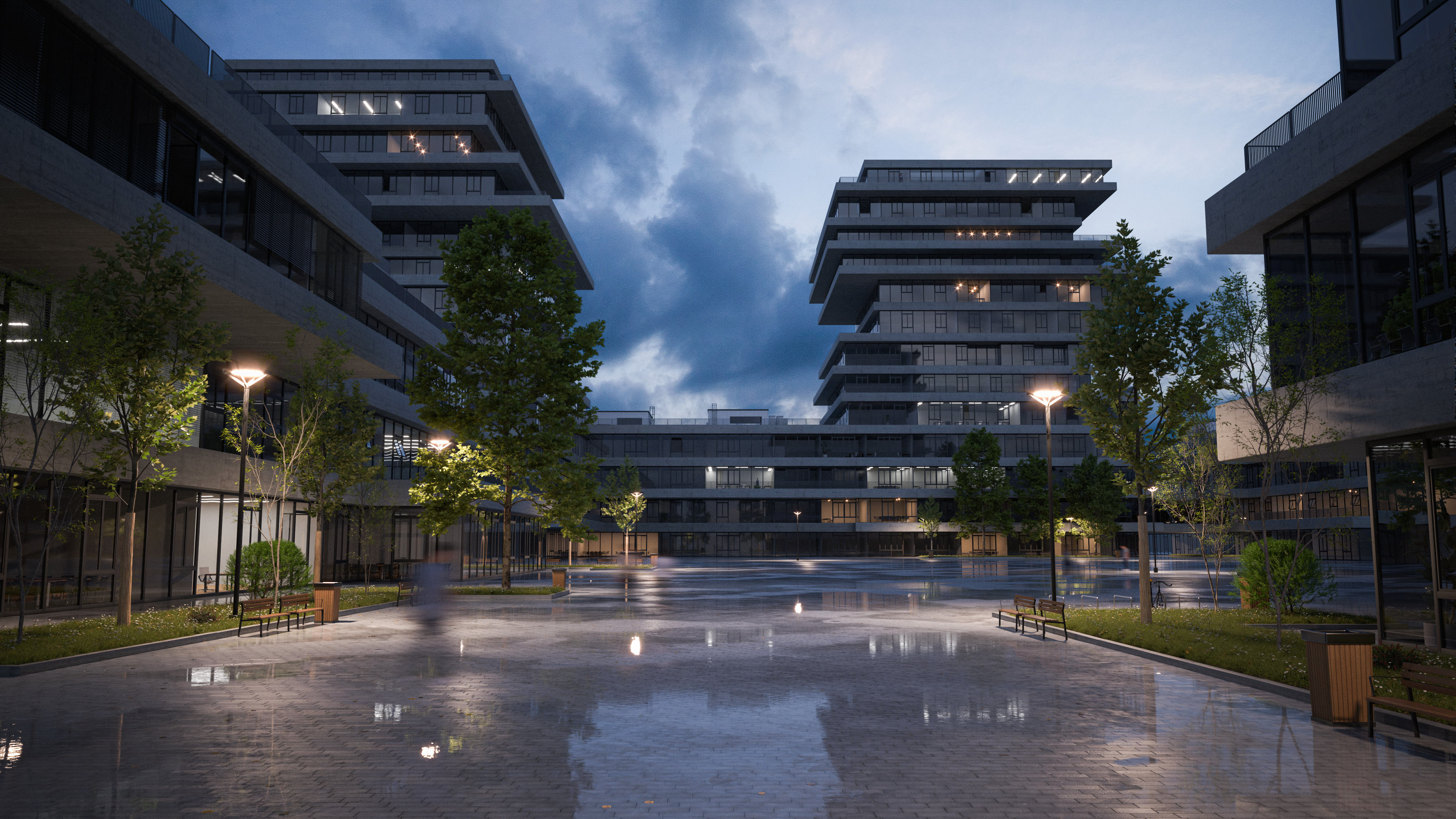 Innenvisualisierung des Projekts House 6