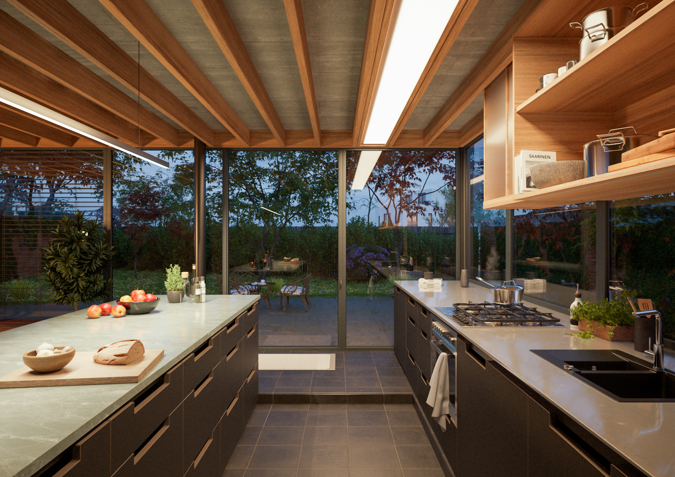 Innenvisualisierung des Projekts House 6