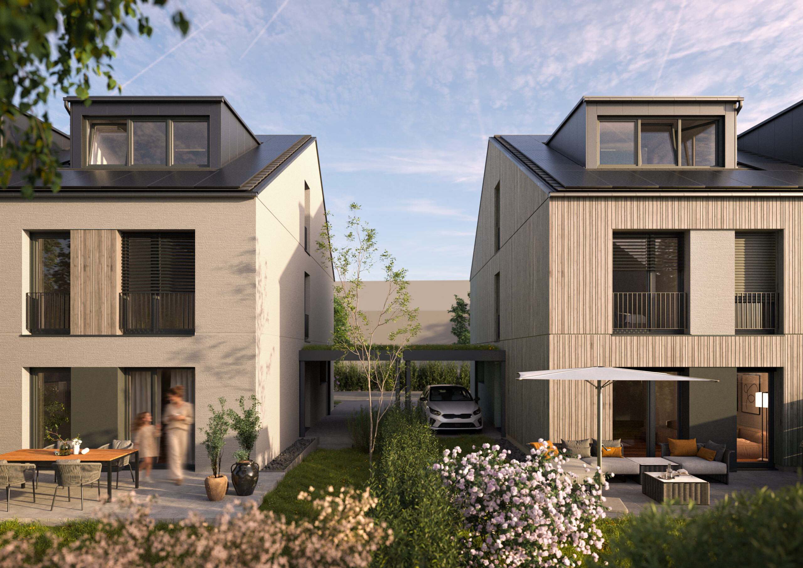 Exterior visualization of Altenfurter Straße in Nuremberg for WEBER WohnBauWerke GmbH